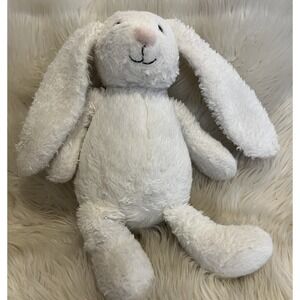 Modern Moments White Plush Bunny Easter Rabbit Stuffed Animal 13" Sewn Eyes